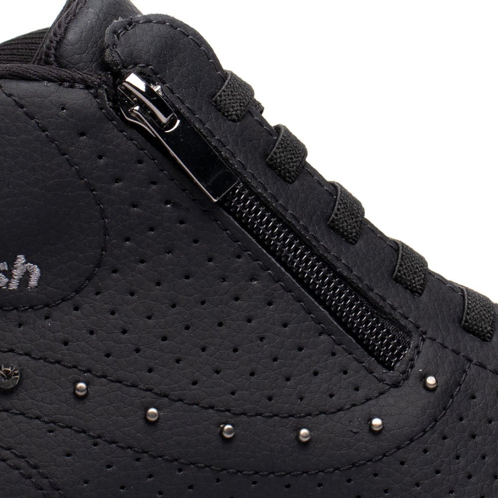 Tênis Feminino Kolosh Cano Alto Botinha Napa Preto Preto 5