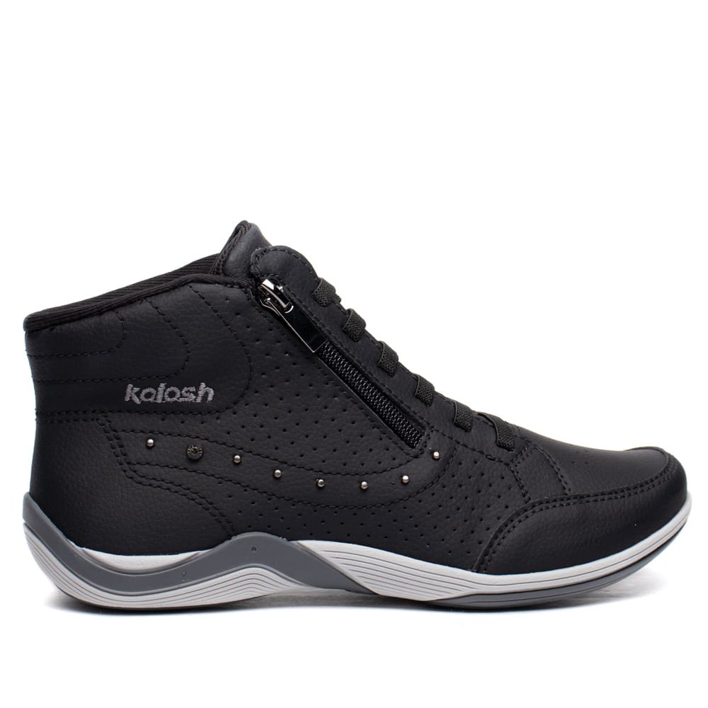 Tênis Feminino Kolosh Cano Alto Botinha Napa Preto