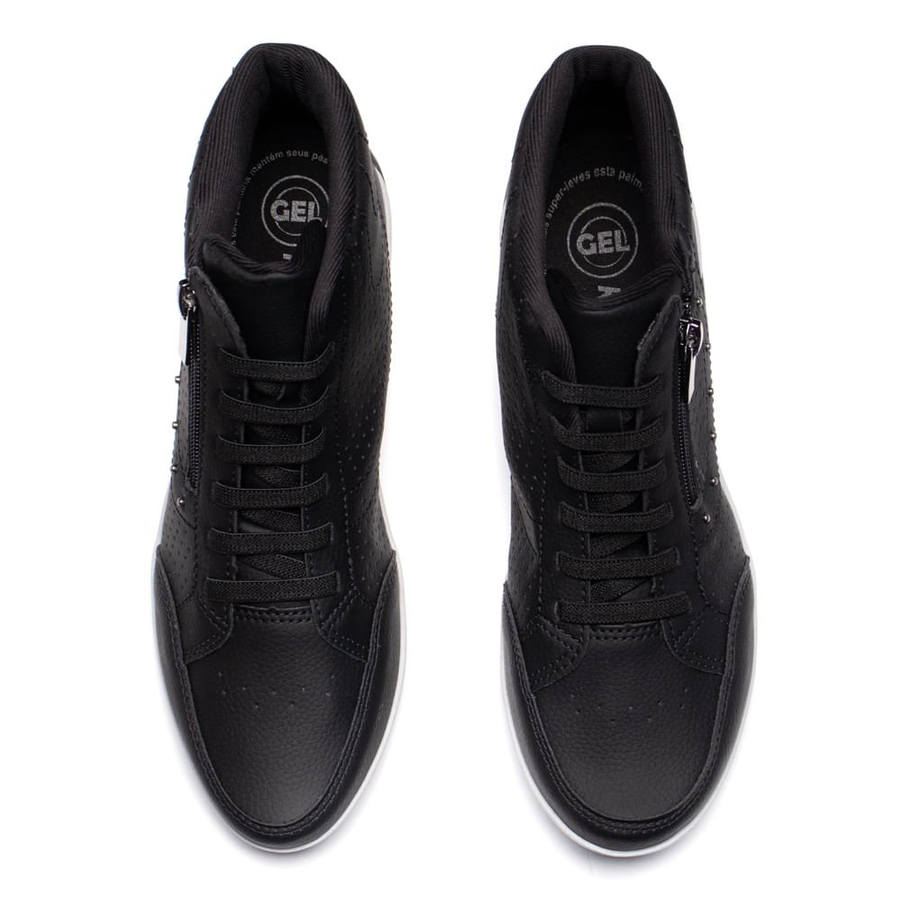 Tênis Feminino Kolosh Cano Alto Botinha Napa Preto Preto 4