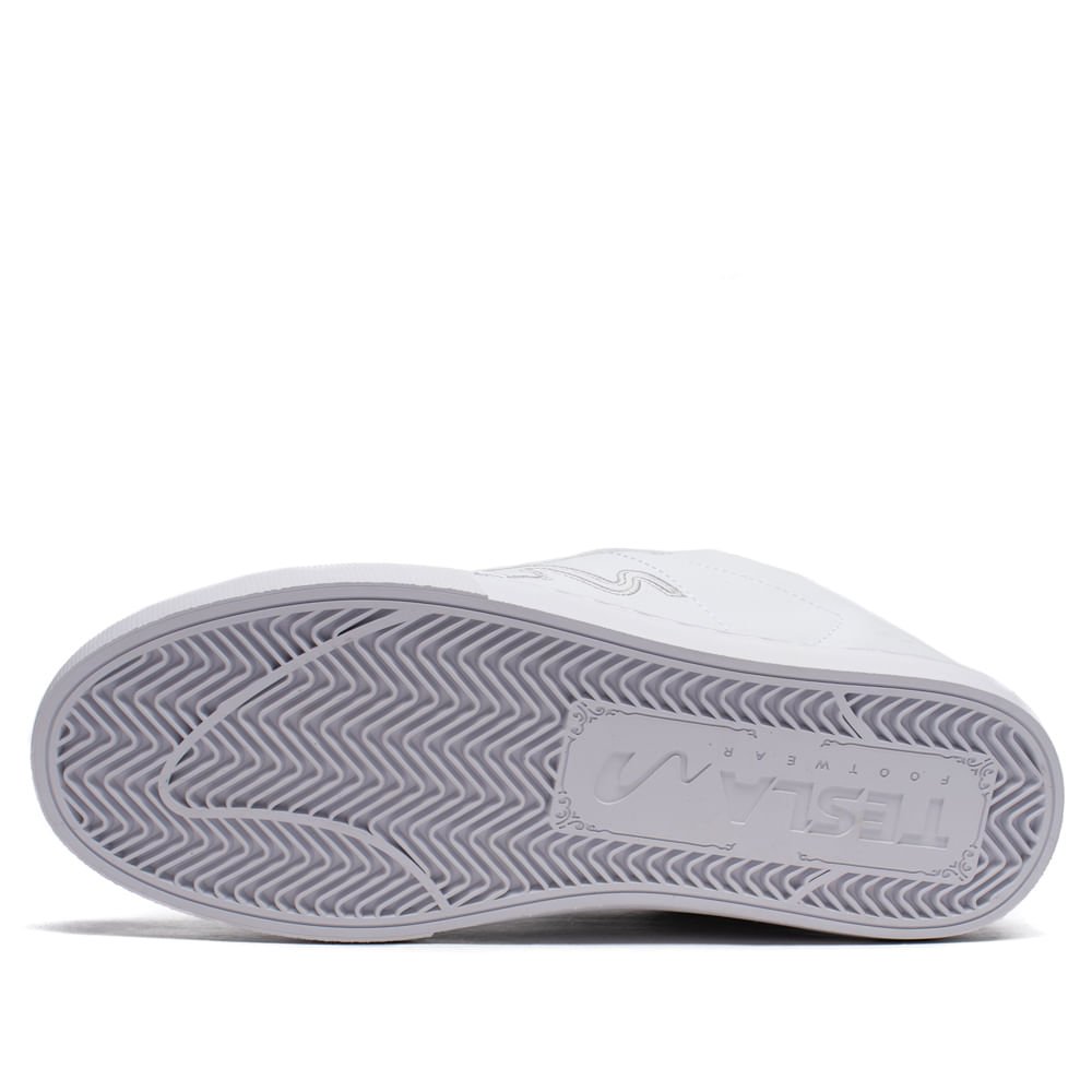 Tênis Masculino Tesla Hertz Skate Branco Branco 2