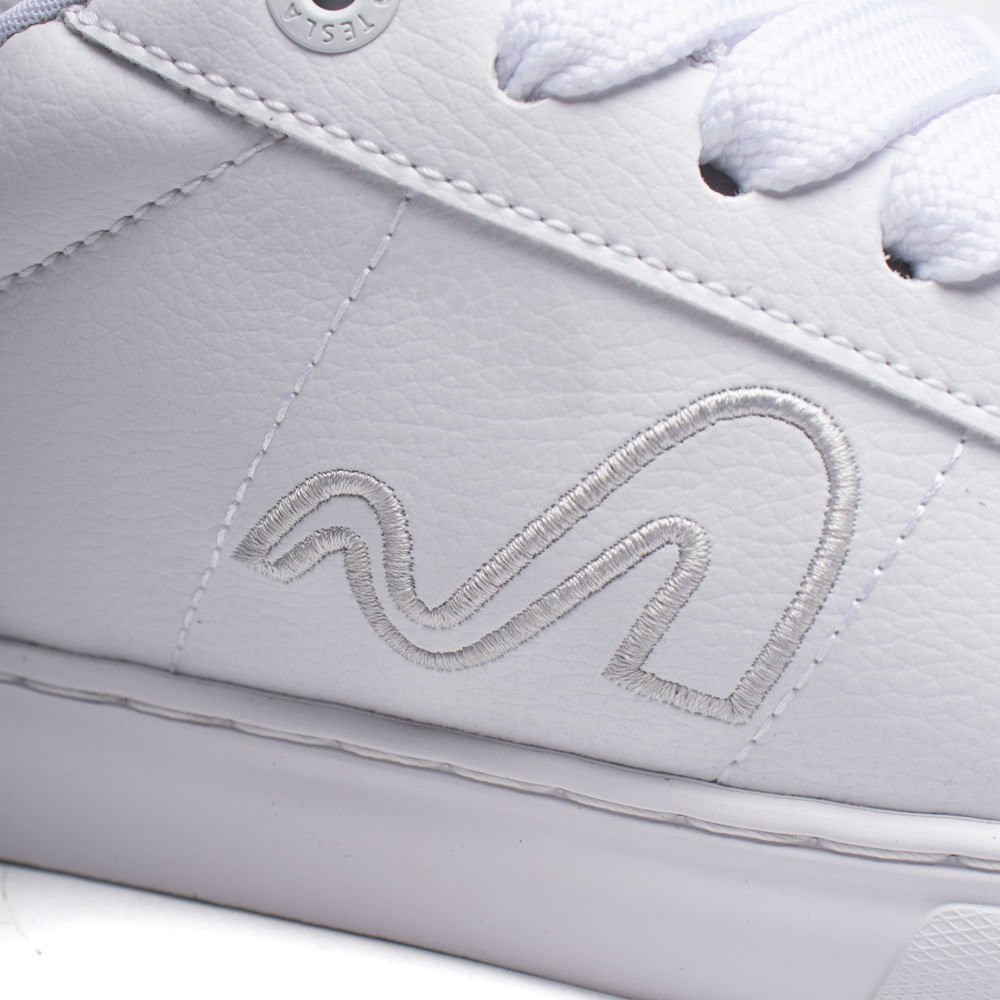 Tênis Masculino Tesla Hertz Skate Branco Branco 6
