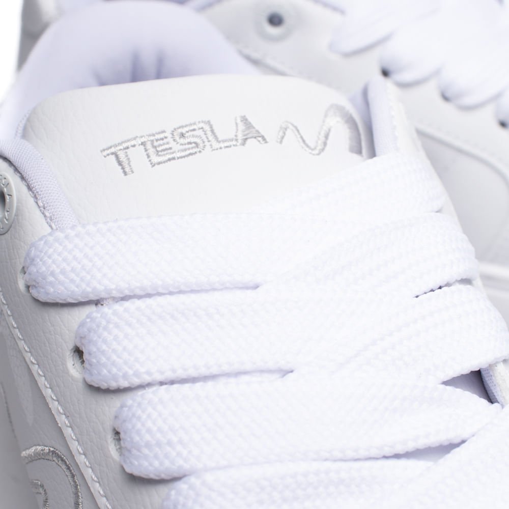Tênis Masculino Tesla Hertz Skate Branco Branco 7