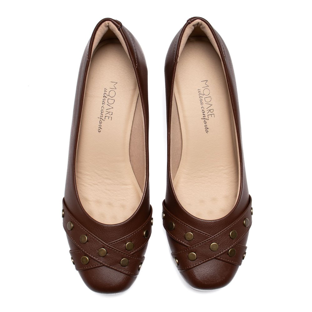 Sapato Feminino Modare Napa Floather Calce Fácil Marrom Marrom 4