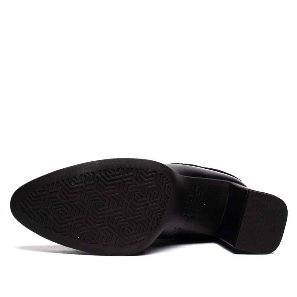 Bota Feminina Dakota Cano Curto Couro Preto Preto 2