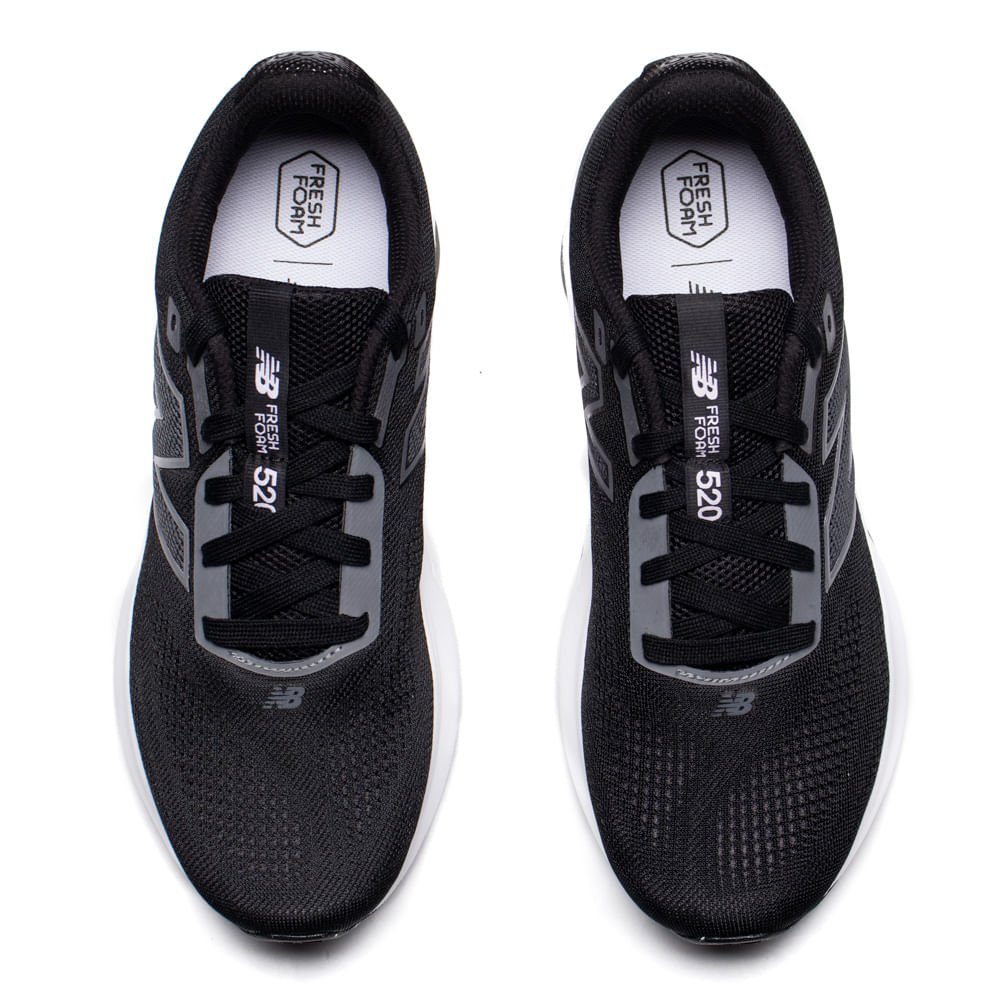 Tênis Masculino New Balance 520 V9 Esportivo Preto/Cinza Preto 4