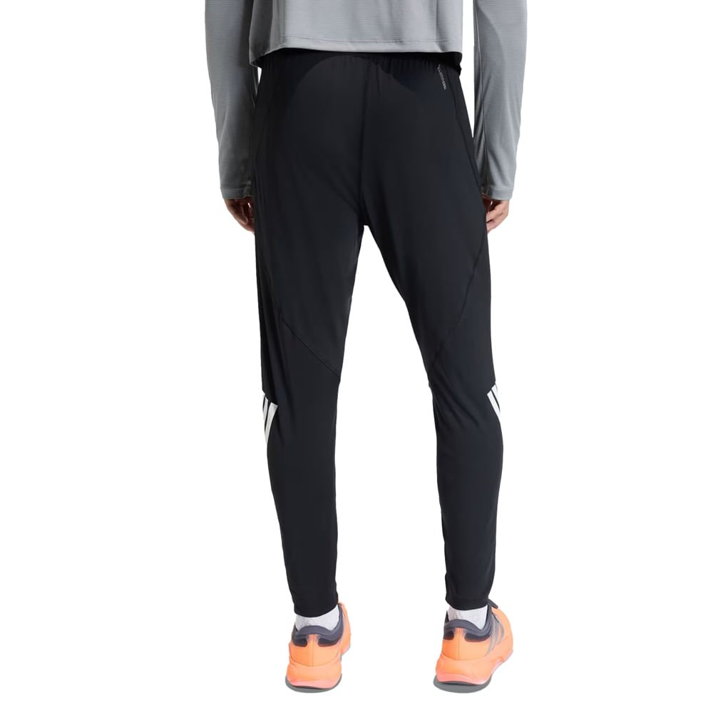 Calça Masculina Adidas Running Iconic Esportivo Preto/Branco Preto 2