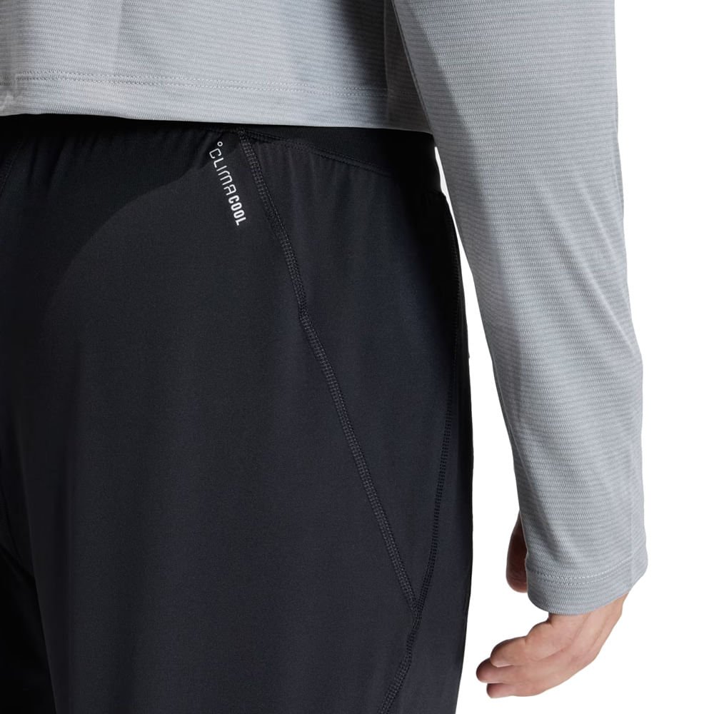Calça Masculina Adidas Running Iconic Esportivo Preto/Branco Preto 3