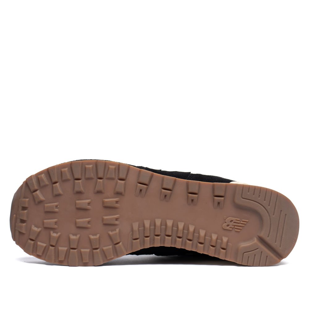 Tênis Masculino New Balance 574 ENCAP Couro Preto/Marrom Preto 2