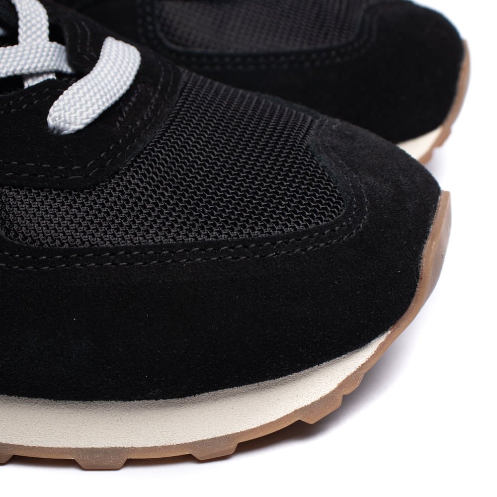 Tênis Masculino New Balance 574 ENCAP Couro Preto/Marrom Preto 6