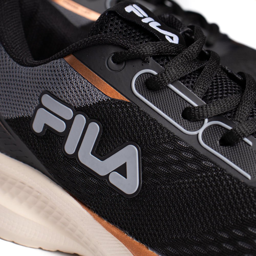 Tênis Feminino Fila Rise Up Energized Esportivo Preto Preto 6