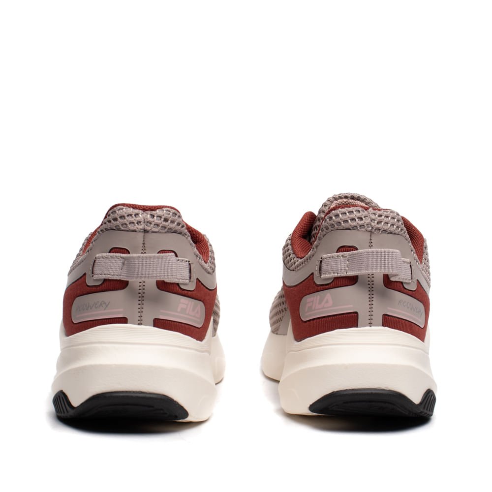 Tênis Feminino Fila Recovery Esportivo Bege/bordo Bege 3