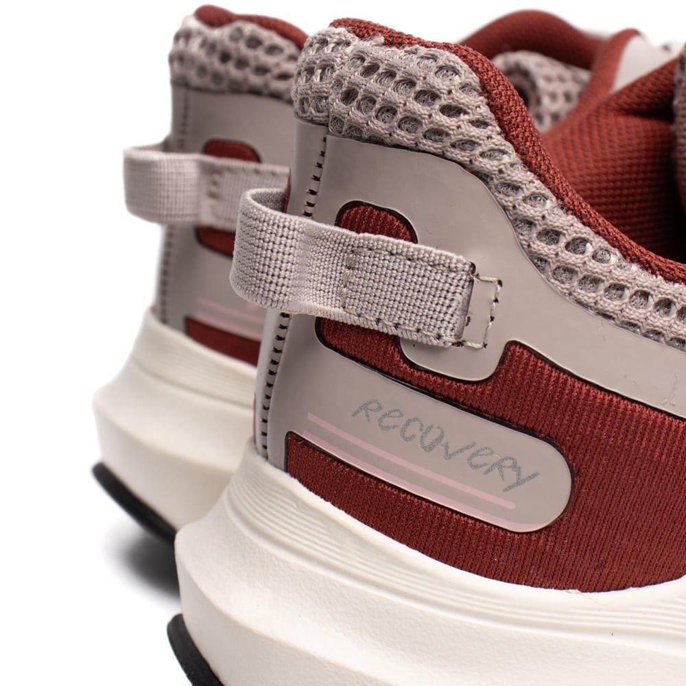Tênis Feminino Fila Recovery Esportivo Bege/bordo Bege 5