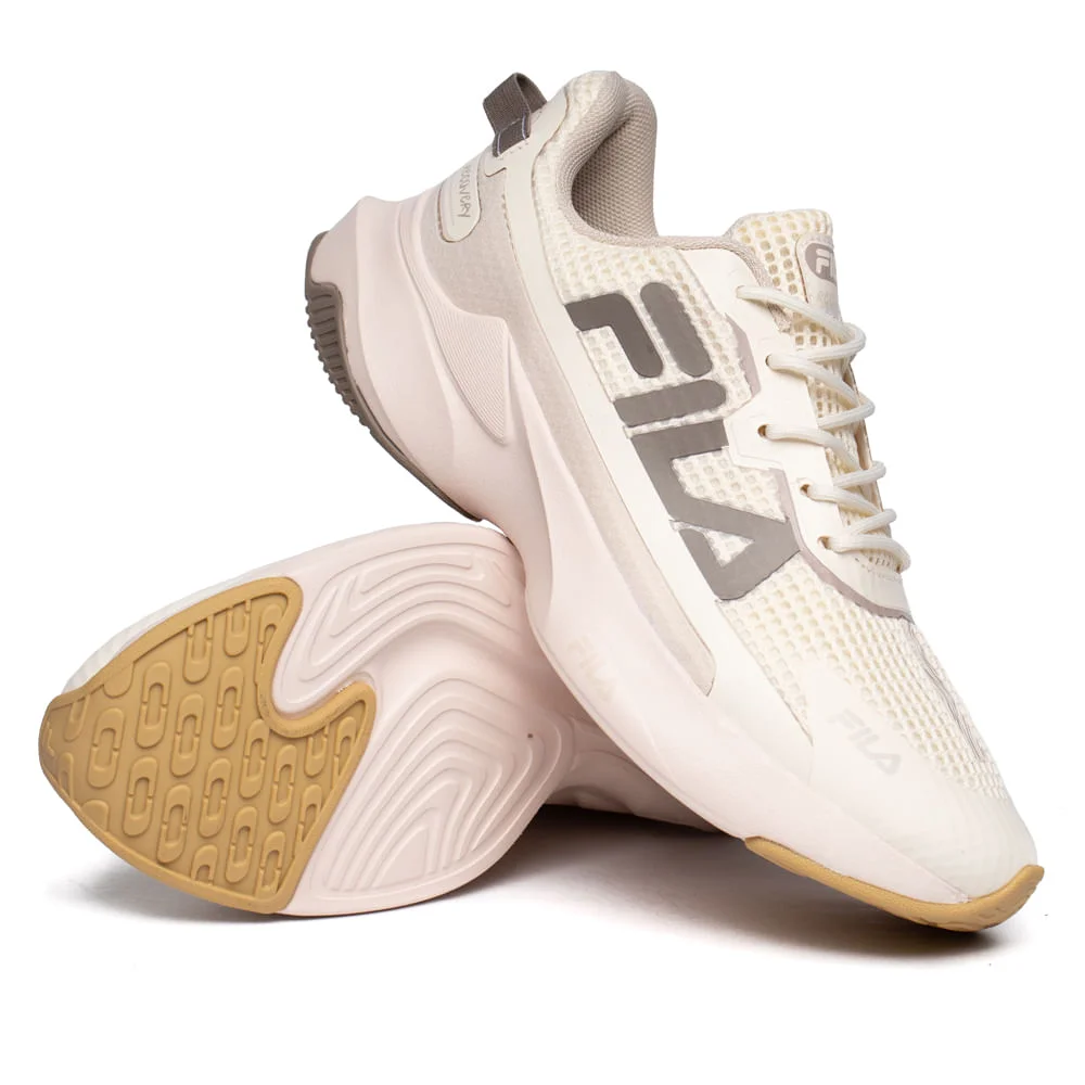 Tênis Feminino Fila Recovery Corrida Bege/Rosa Claro Bege 5