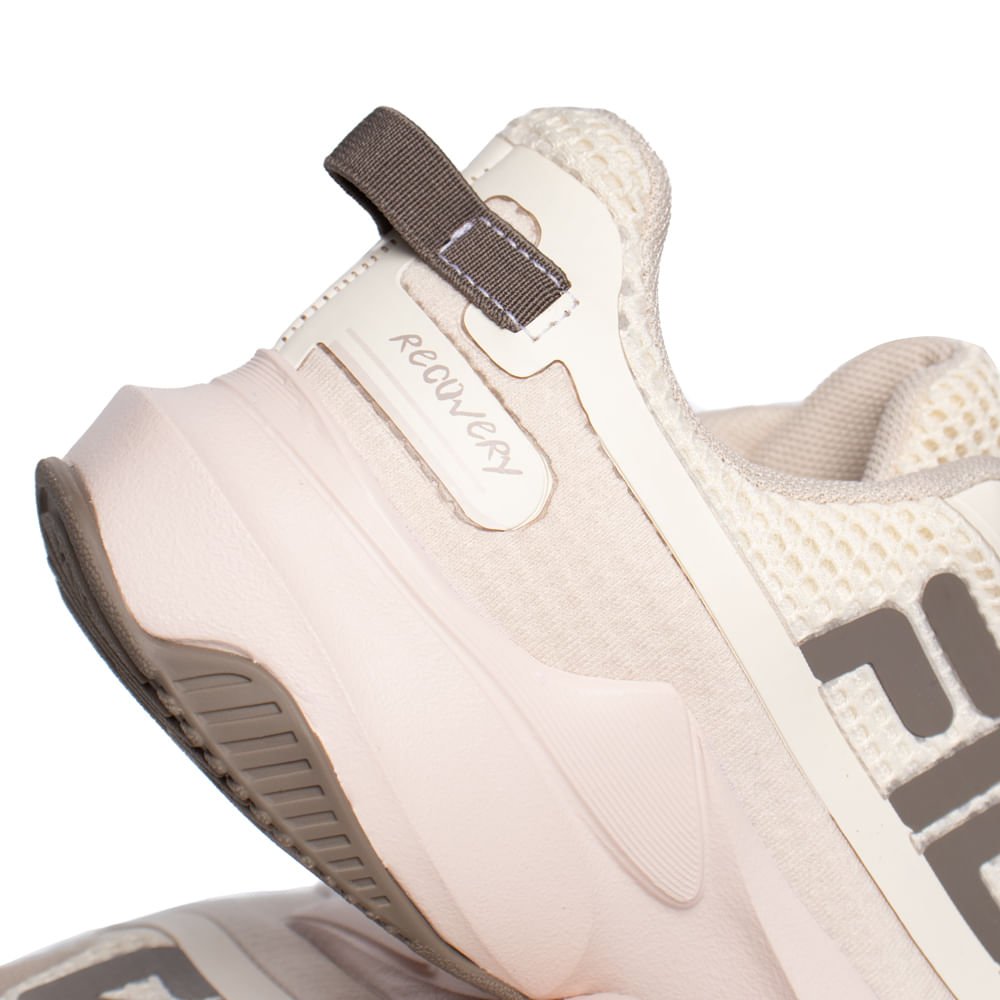 Tênis Feminino Fila Recovery Corrida Bege/Rosa Claro Bege 6