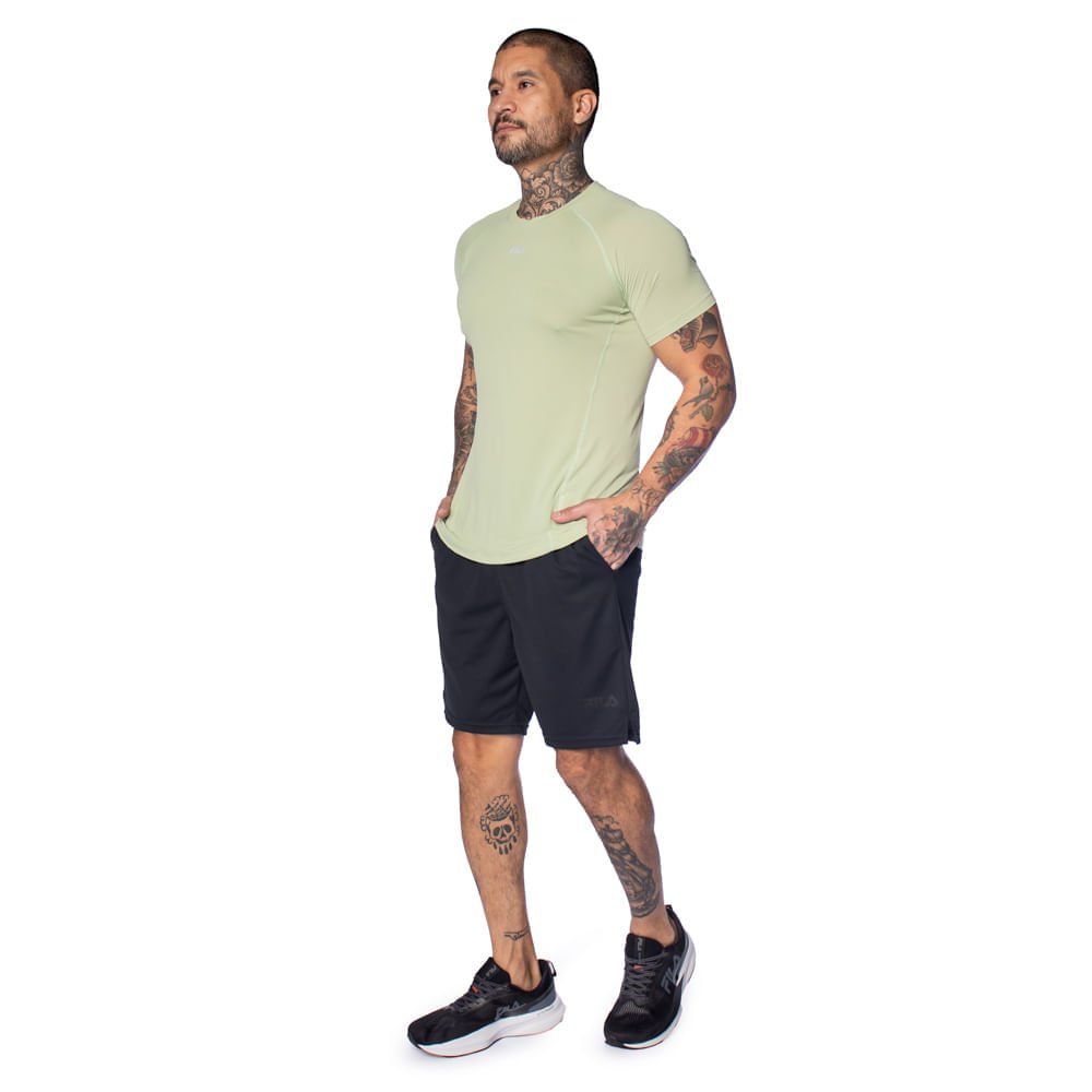 Camiseta Masculina Fila Bio III Tecnológica Verde Claro Verde Claro 5