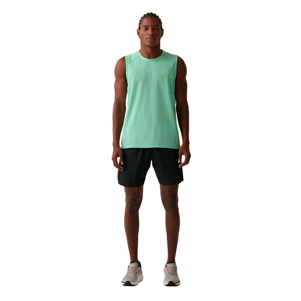 Bermuda Masculina Fila Flex 8 Esportiva Preto Preto 4