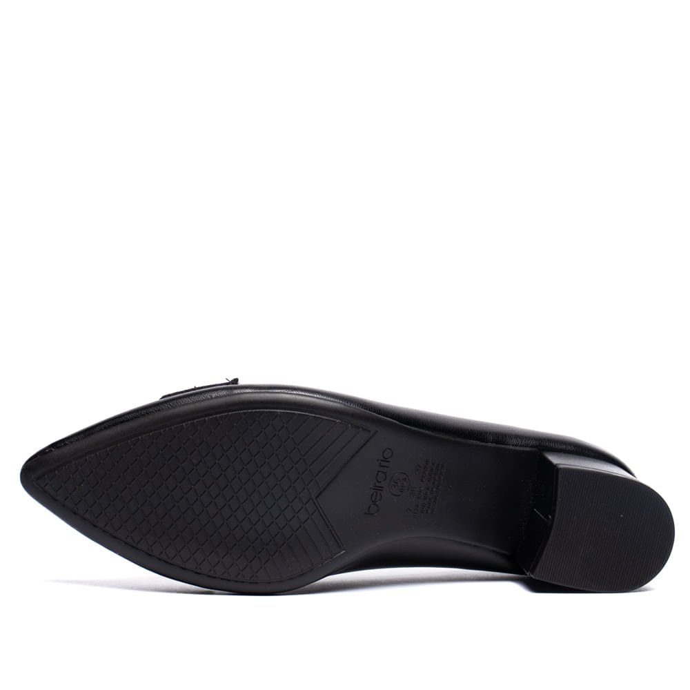 Sapato Feminino Beira Rio Scarpin Napa Elegante Preto Preto 2