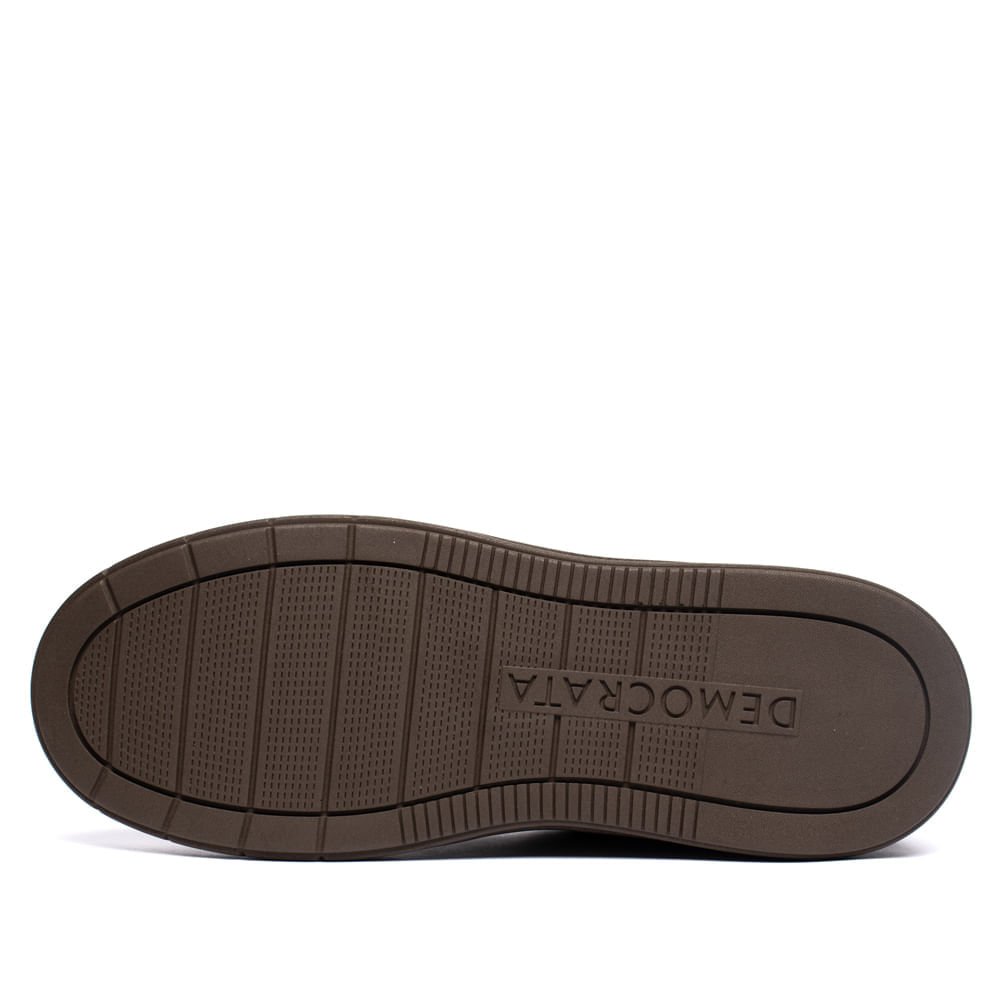 Bota Masculina Democrata Grid Cano Médio Casual Couro Marrom Marrom 2