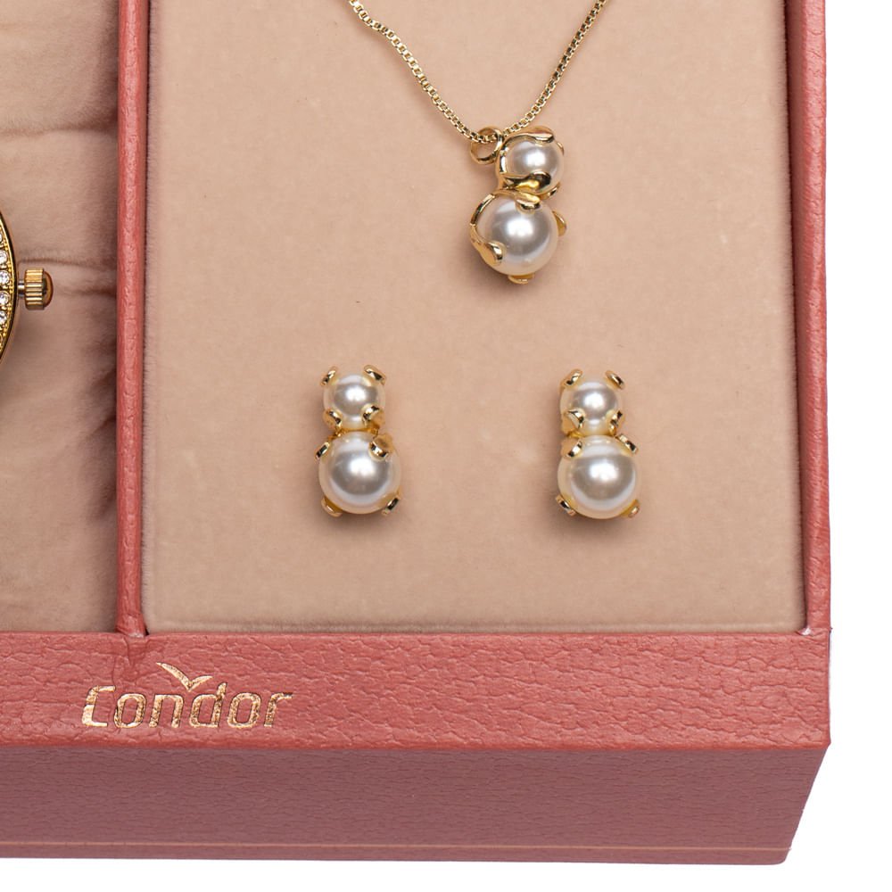 Relógio Feminino Condor CO2035OAV/K4B Kit Acessório Dourado Dourado 5