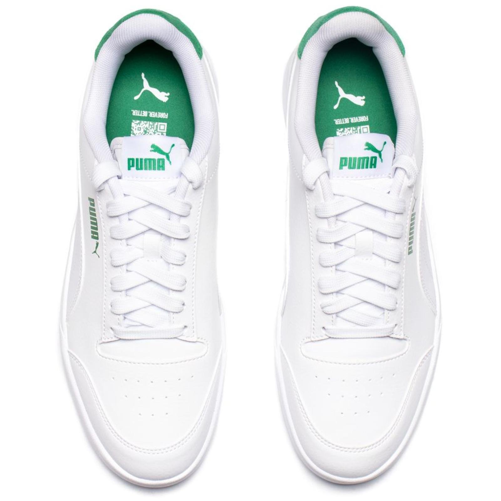 Tênis Masculino Puma Shuffle Casual Branco/Verde Branco/Verde 2