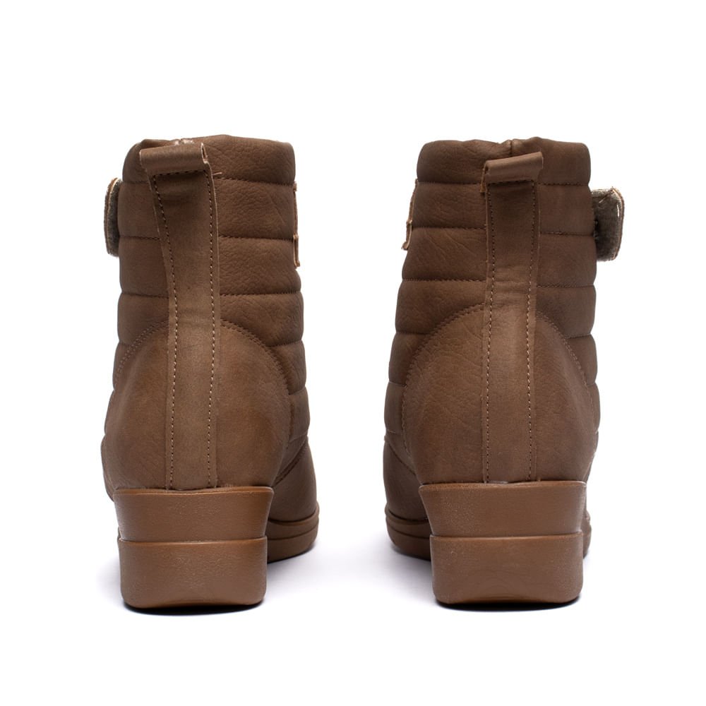 Bota Feminina Modare Anabela Cano Curto Marrom Claro Marrom 3