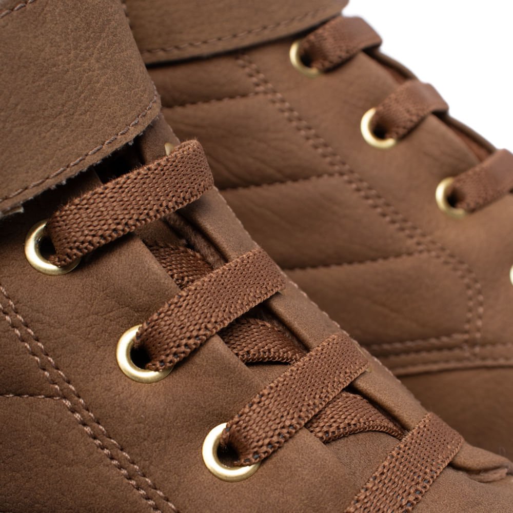 Bota Feminina Modare Anabela Cano Curto Marrom Claro Marrom 5