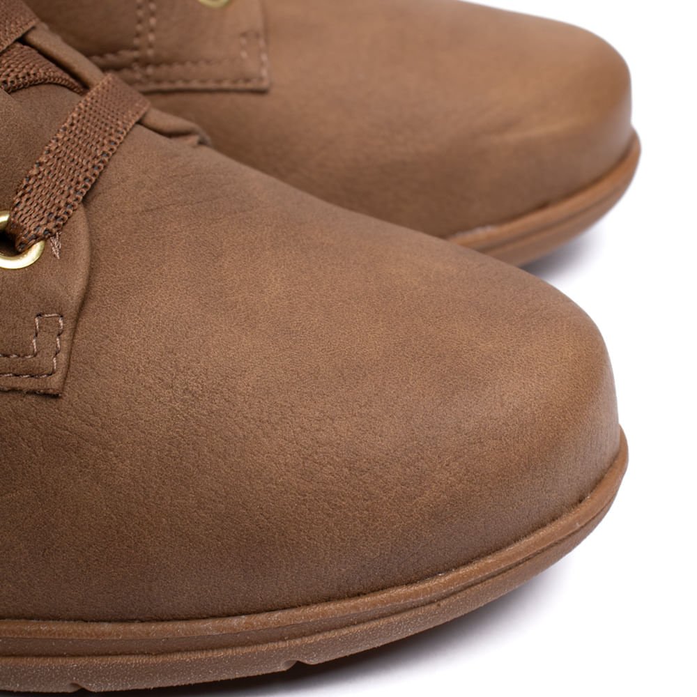 Bota Feminina Modare Anabela Cano Curto Marrom Claro Marrom 6