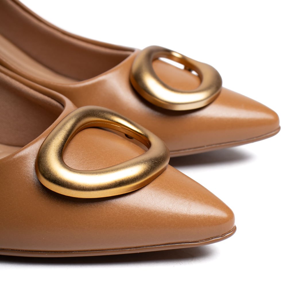 Sapato Feminino Beira Rio Napa Madri Show Elegante Caramelo Caramelo 5