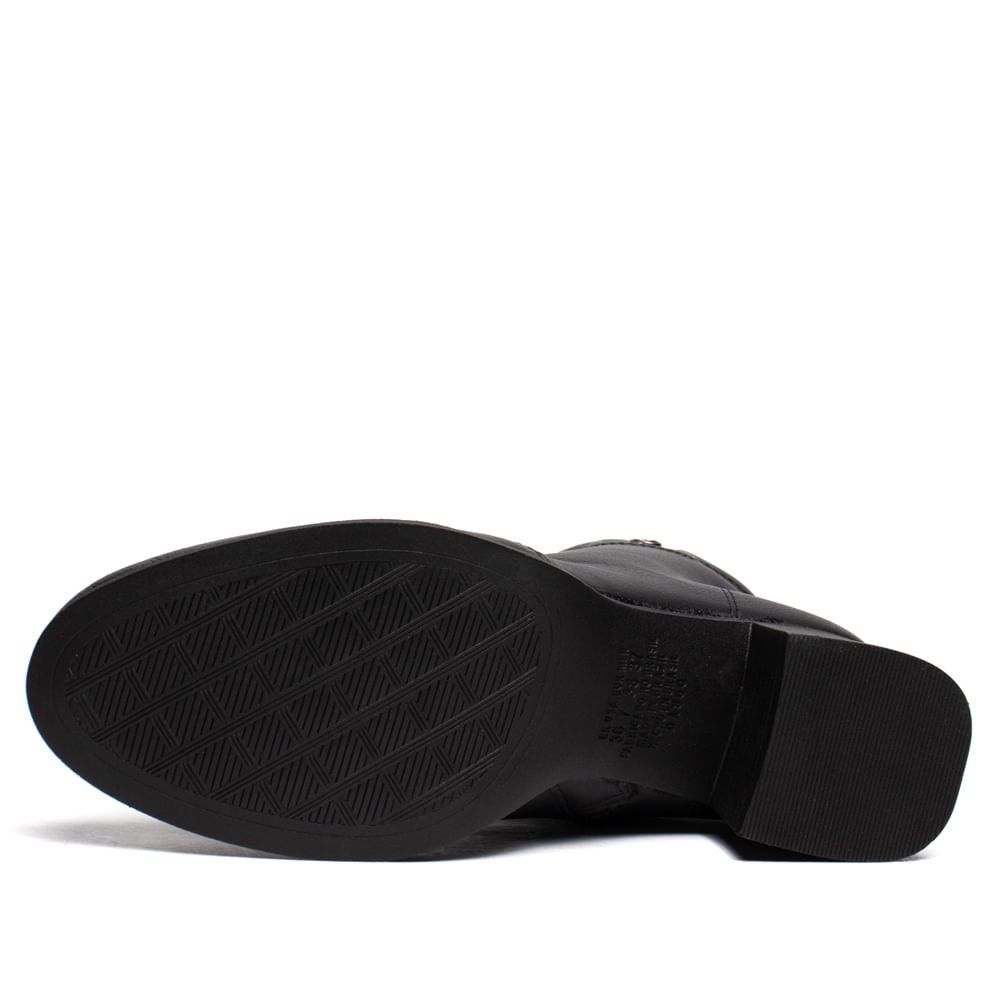 Bota Feminina Dakota Cano Médio Couro Casual Preto Preto 2