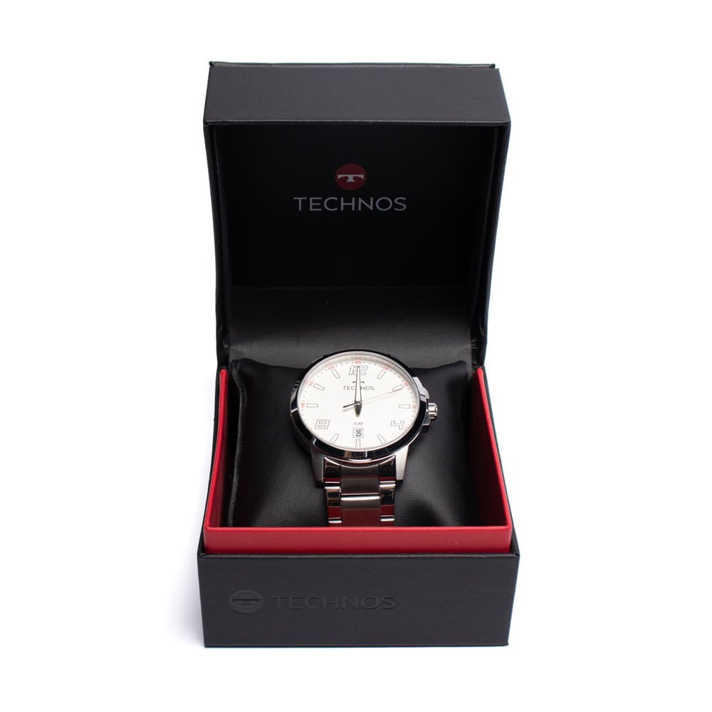 Relógio Masculino Technos 2315LAY/1B Racer Esportivo Prata Prata 4