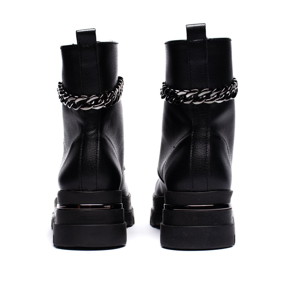 Coturno Feminino Via Marte Napa Floater Metalizado Preto Preto 3