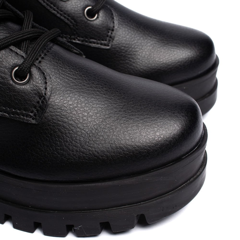 Coturno Feminino Via Marte Napa Floater Metalizado Preto Preto 6