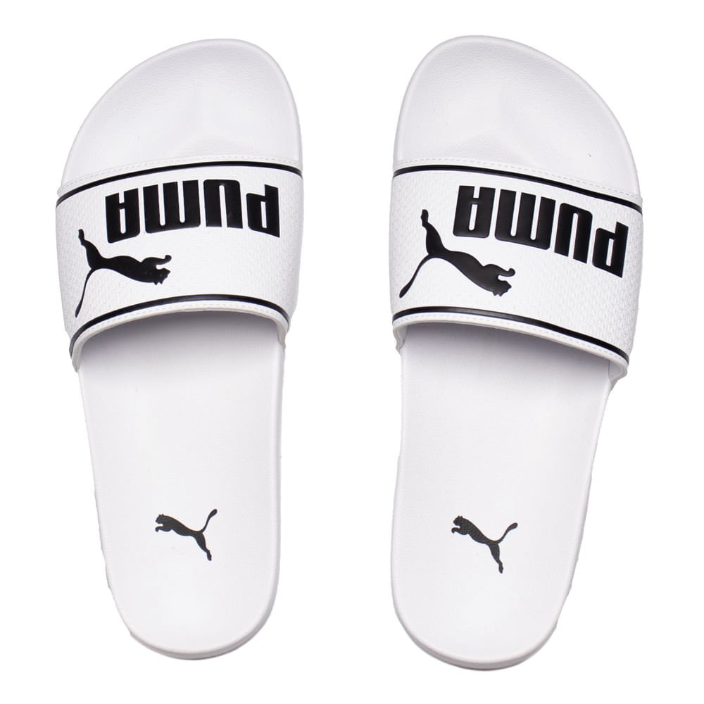 Chinelo Masculino Puma Leadcat 2.0 Slide Branco/preto