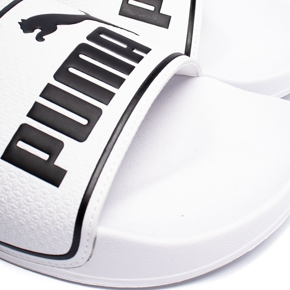 Chinelo Masculino Puma Leadcat 2.0 Slide Branco/preto Branco 4