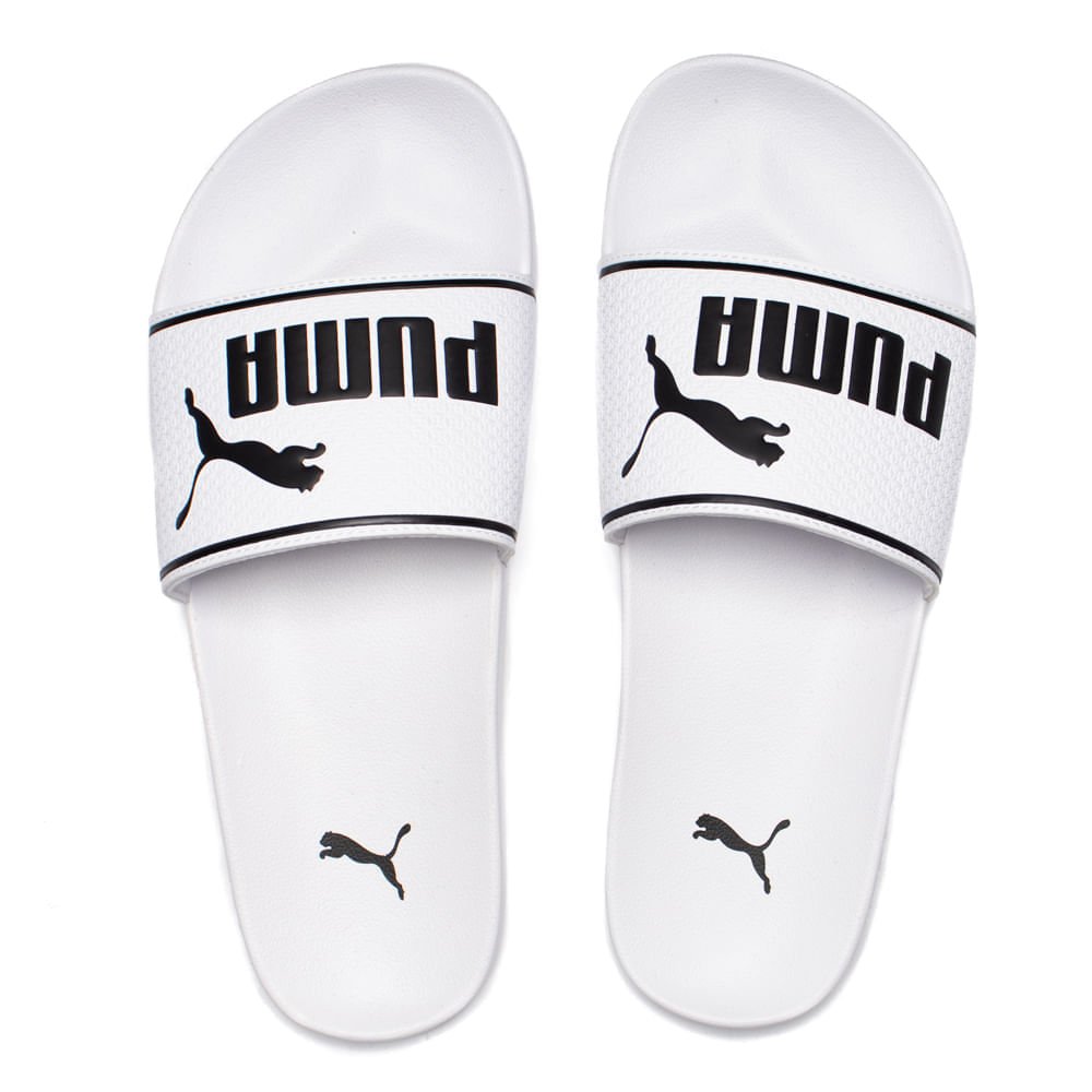 Chinelo Masculino Puma Leadcat 2.0 Slide Branco/preto Branco 6