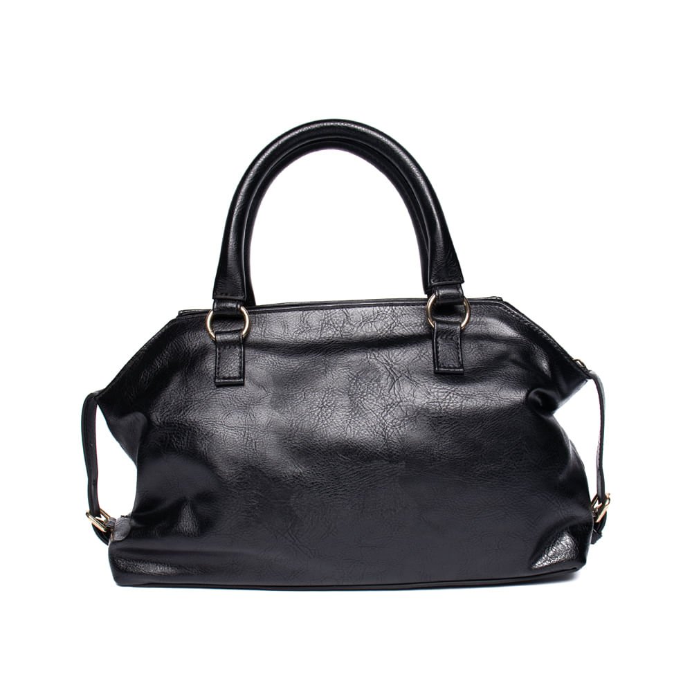Bolsa Feminina Rafitthy Tiracolo Pequena Burnished Preto Preto