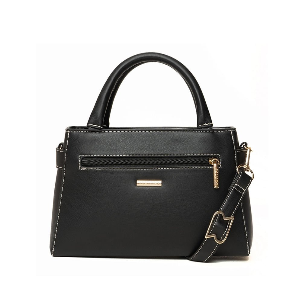 Bolsa Feminina Rafitthy Tote Pequena Preto Preto 2