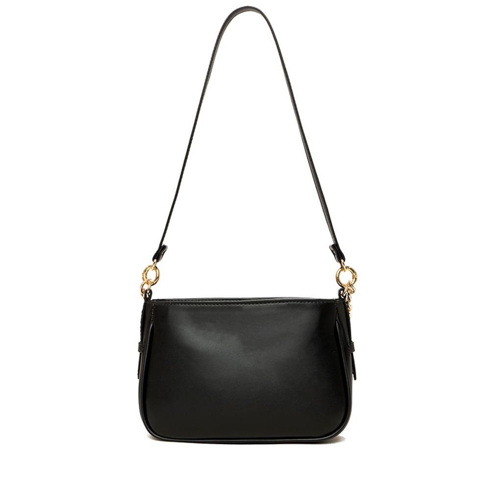Bolsa Feminina Rafitthy Tote Pequena Correntinhas Preto Preto 2
