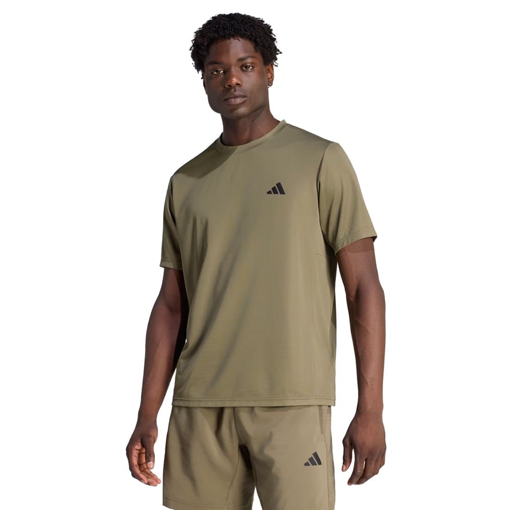 Camiseta Masculina Adidas Workout Climacool Essentials Musgo