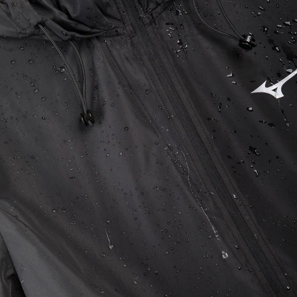 Jaqueta Masculina Mizuno Corta Vento Focus New Corrida Preto Preto 6