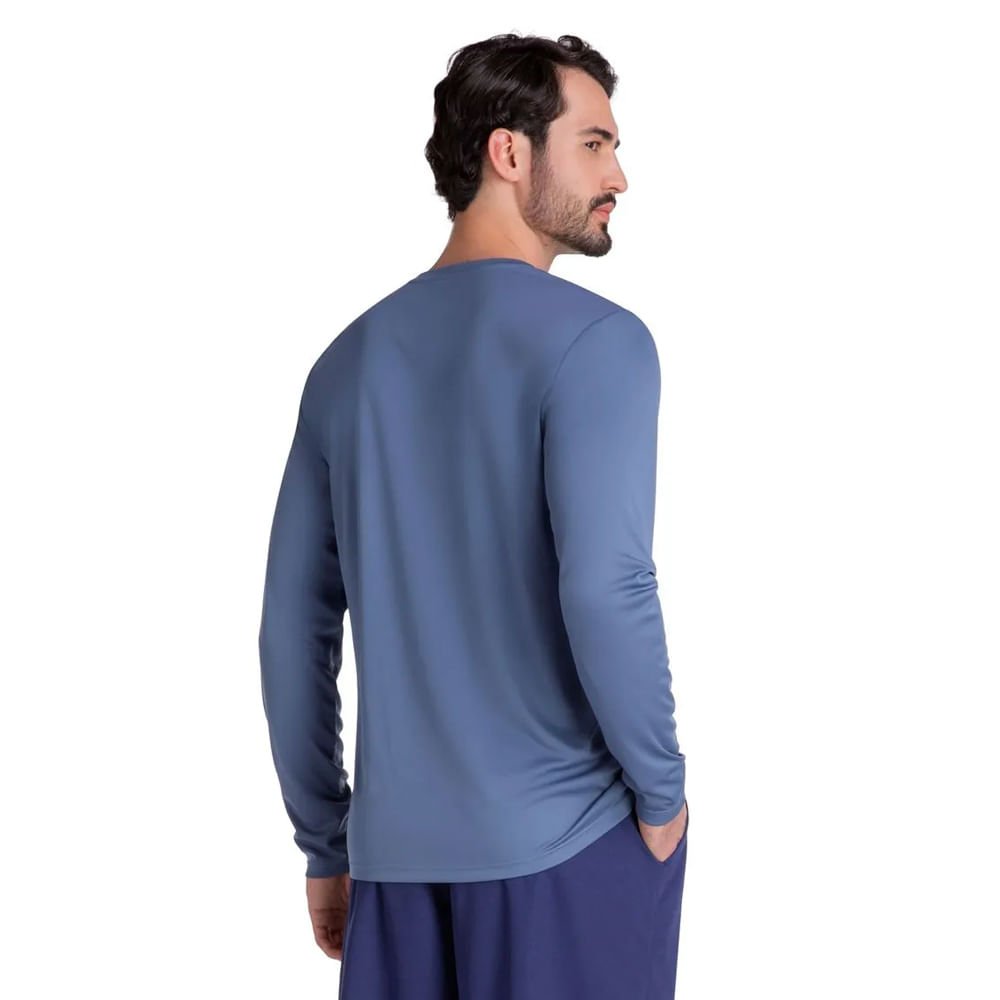 Camiseta Masculina Olympikus Essential UVA/UVB Azul Azul 2