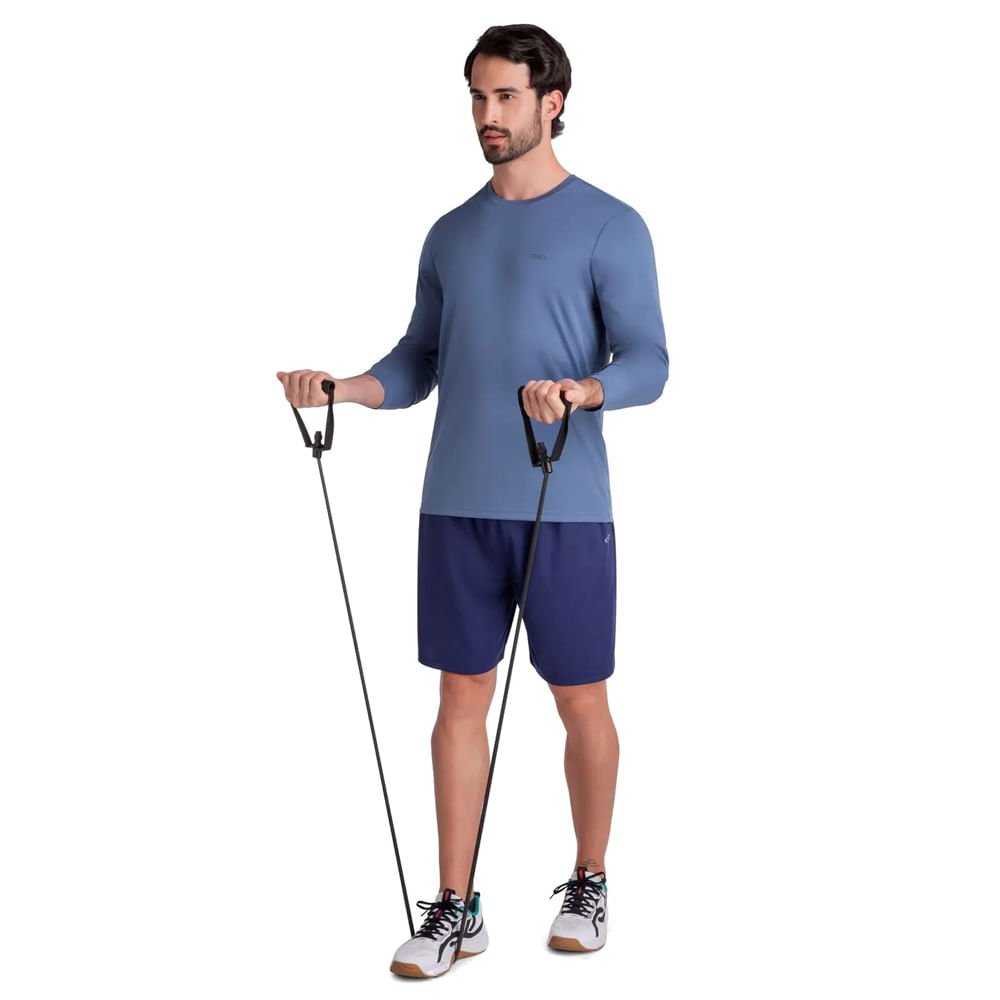 Camiseta Masculina Olympikus Essential UVA/UVB Azul Azul 4