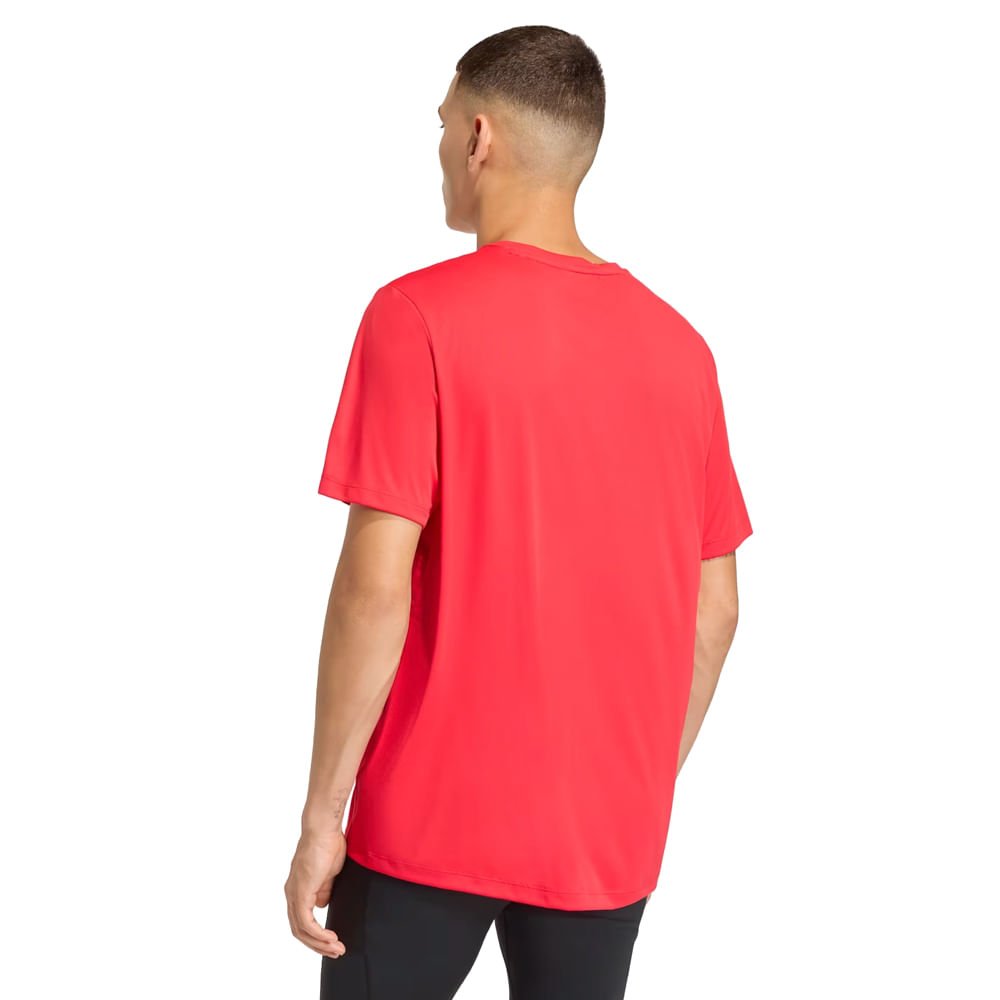 Camiseta Masculina Adidas Climacool Esporte Vermelho Vermelho 2