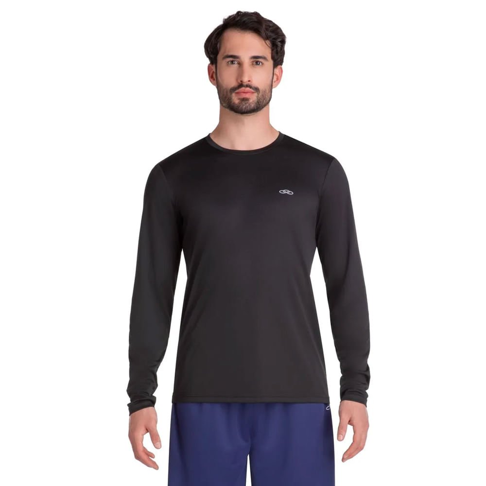 Camiseta Masculina Olympikus Essential UVA/UVB Preto