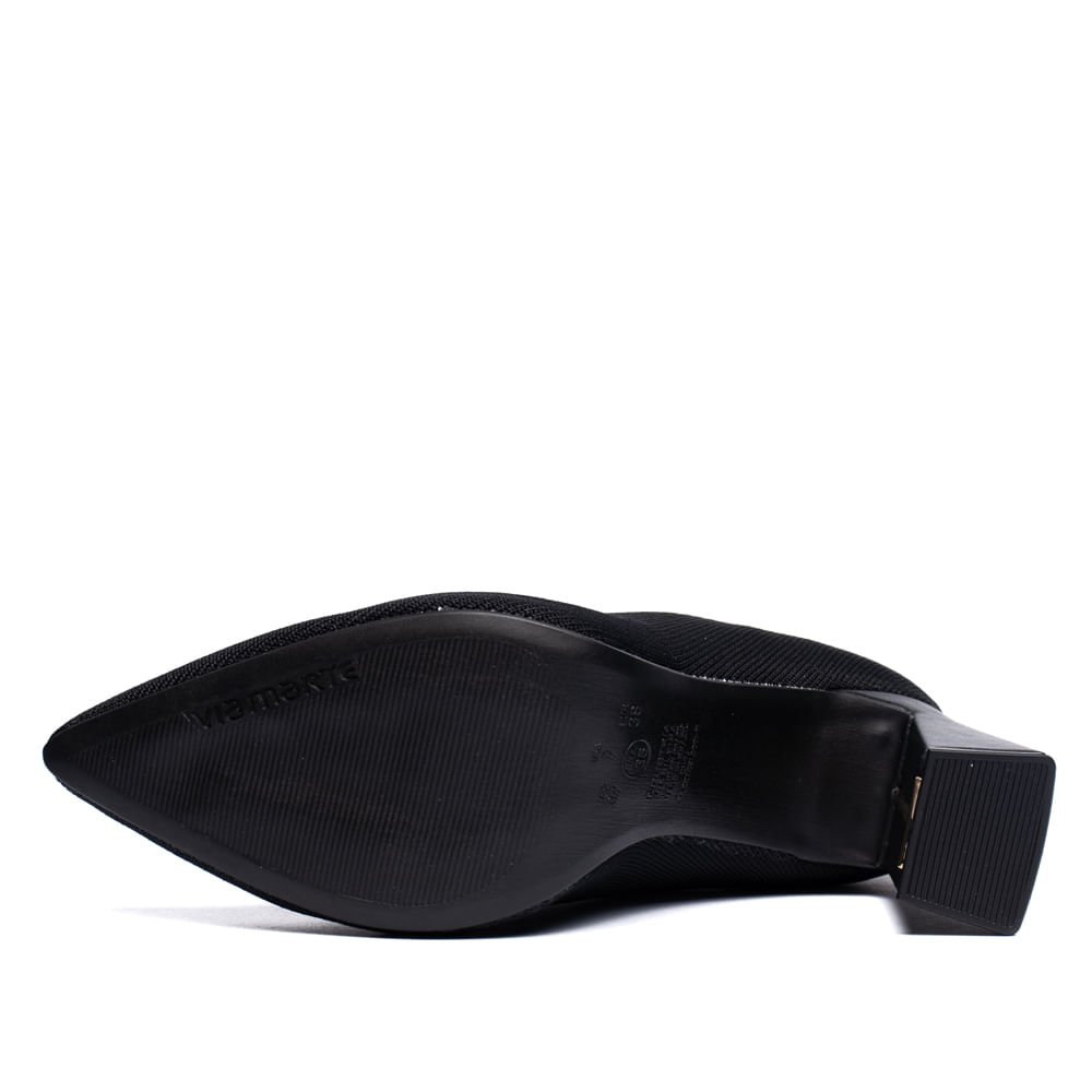 Bota Feminina Via Marte Tech Knit Salto Bloco Preto Preto 2