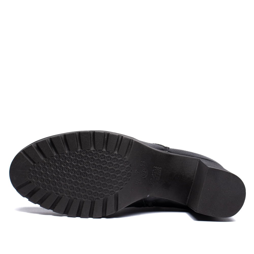 Bota Feminina Via Marte Chelsea Cano Médio Zíper Preto Preto 2