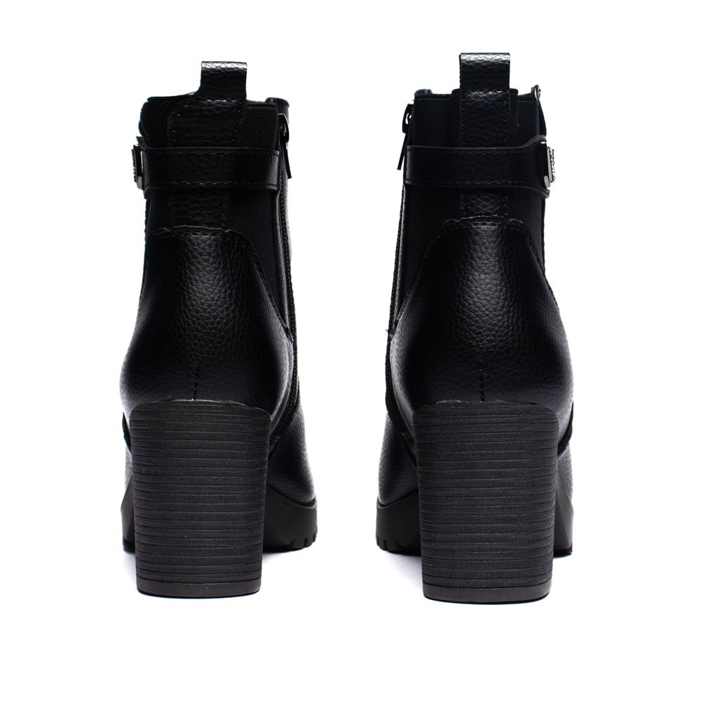 Bota Feminina Via Marte Chelsea Cano Médio Zíper Preto Preto 3