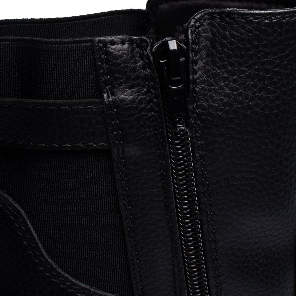 Bota Feminina Via Marte Chelsea Cano Médio Zíper Preto Preto 6