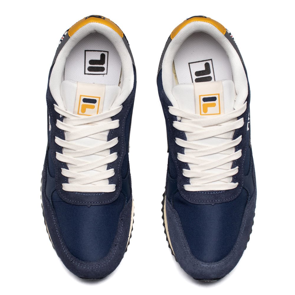 Tênis Masculino Fila Euro Jogger Vintage 90' Marinho/Bege Azul Marinho 4