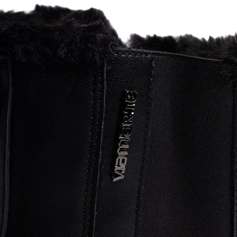 Bota Feminina Via Marte Cano Médio Tratorado Preto Preto 5